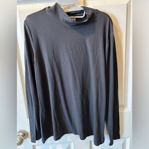 Bass Outdoor Large Women’s Black Mock Turtleneck Top Long Sleeve NWT